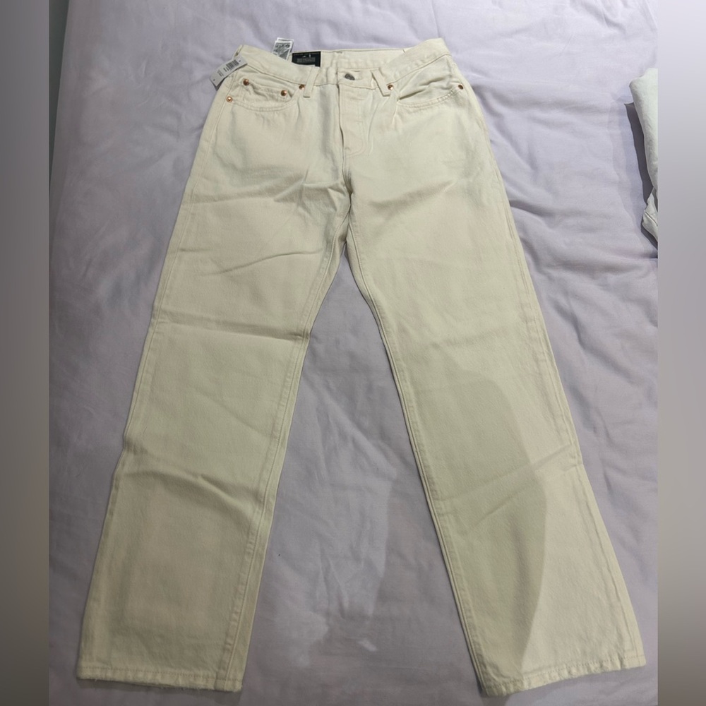 Levi's women’s Off-White Straight Jeans